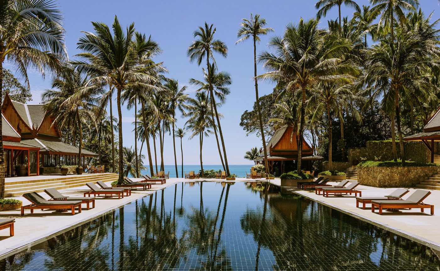 Amanpuri above Pansea Beach, Phuket, the 1988 Aman resort whose villas began the branded residence category in Asia