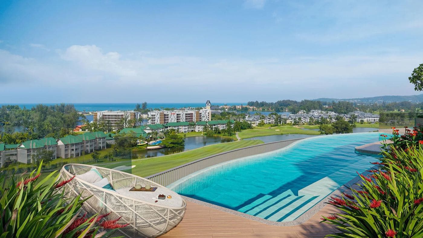 Laguna Phuket、Angsana Golf Residences Topaz 頂層單位天台露台的電腦效果圖