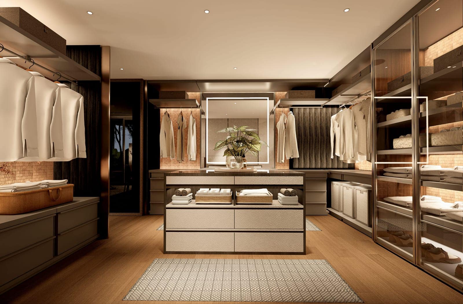 Banyan Tree Beach Residences Nerea 一個住宅主人房步入式衣帽間的效果圖
