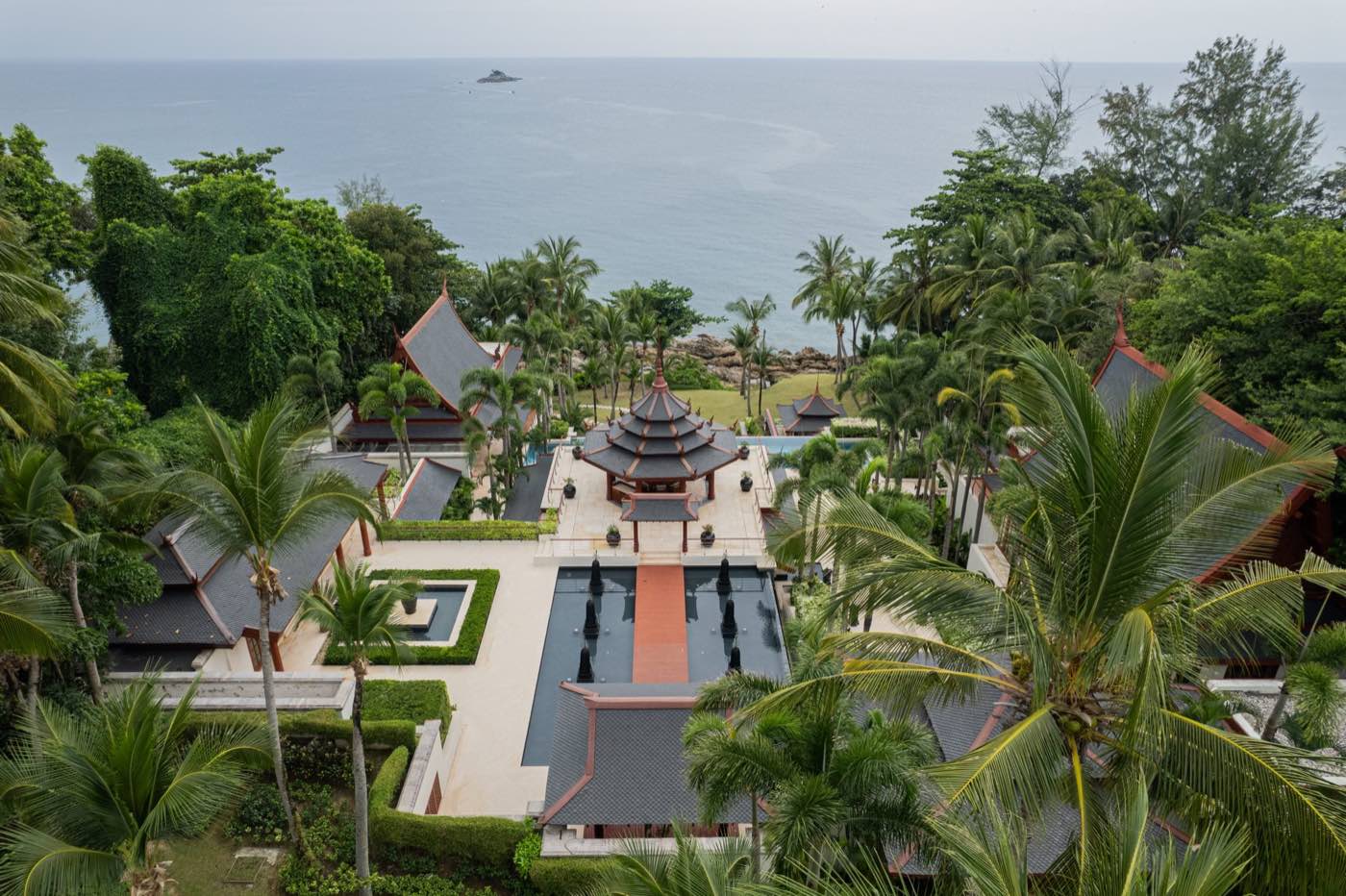 An ocean-front residential villa at Trisara, Nai Thon, Phuket, looking out over the Andaman Sea
