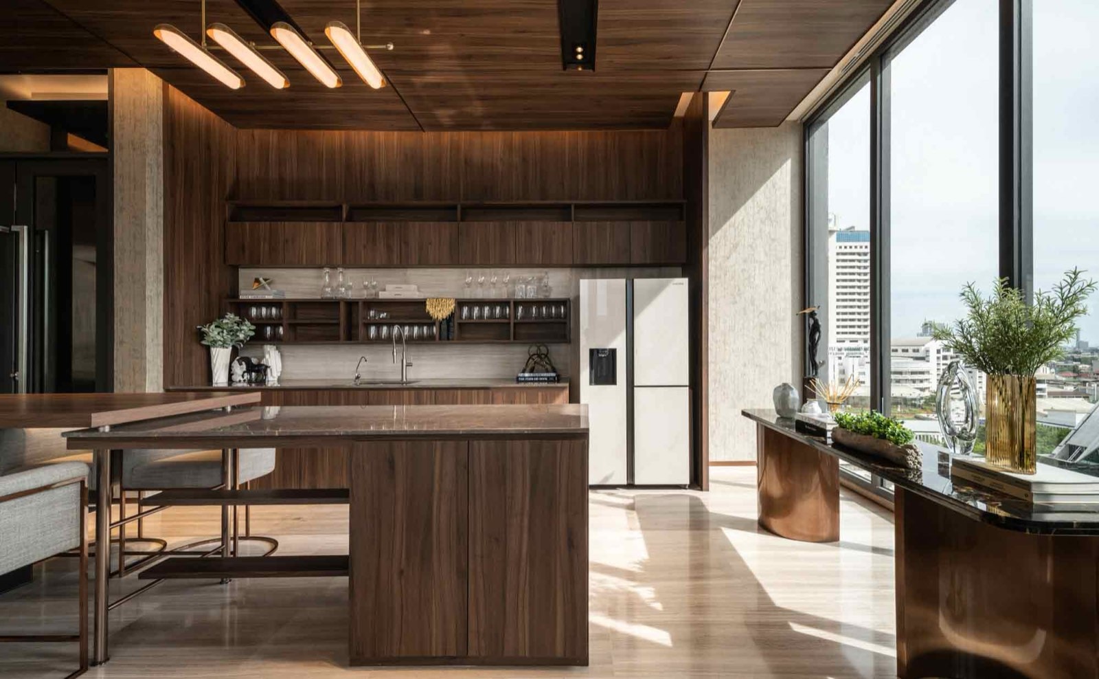 A planted garden lounge among the wellness amenities at ANIL Sathorn 12