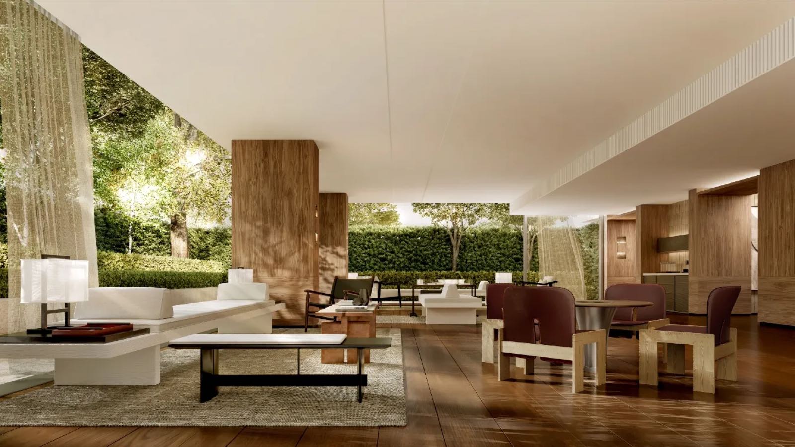 Render of the residents’ lounge at Eden Ekkamai in Ekkamai, Bangkok