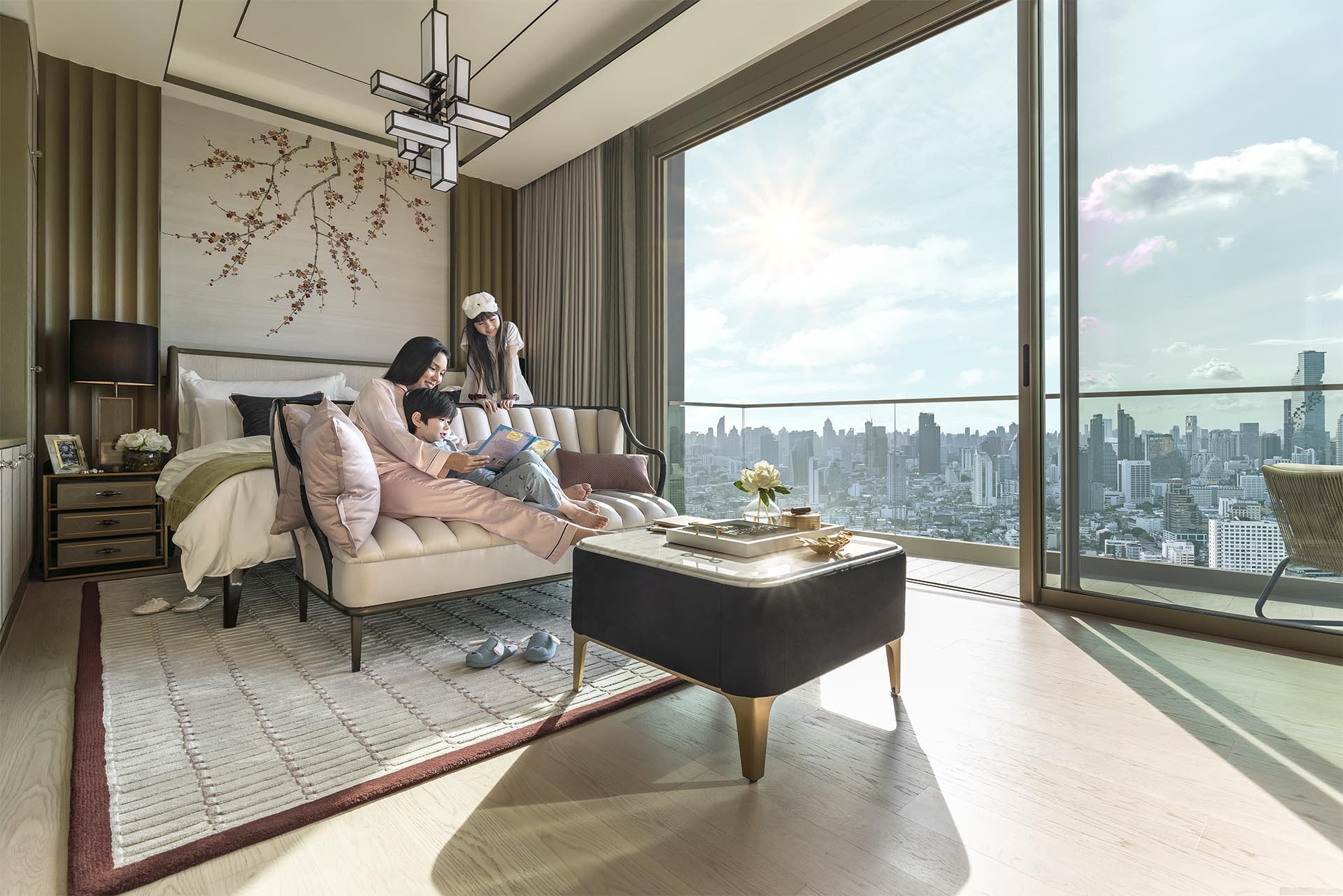 The Residences at Mandarin Oriental Bangkok: a residence with floor-to-ceiling Bangkok skyline views over the Chao Phraya River