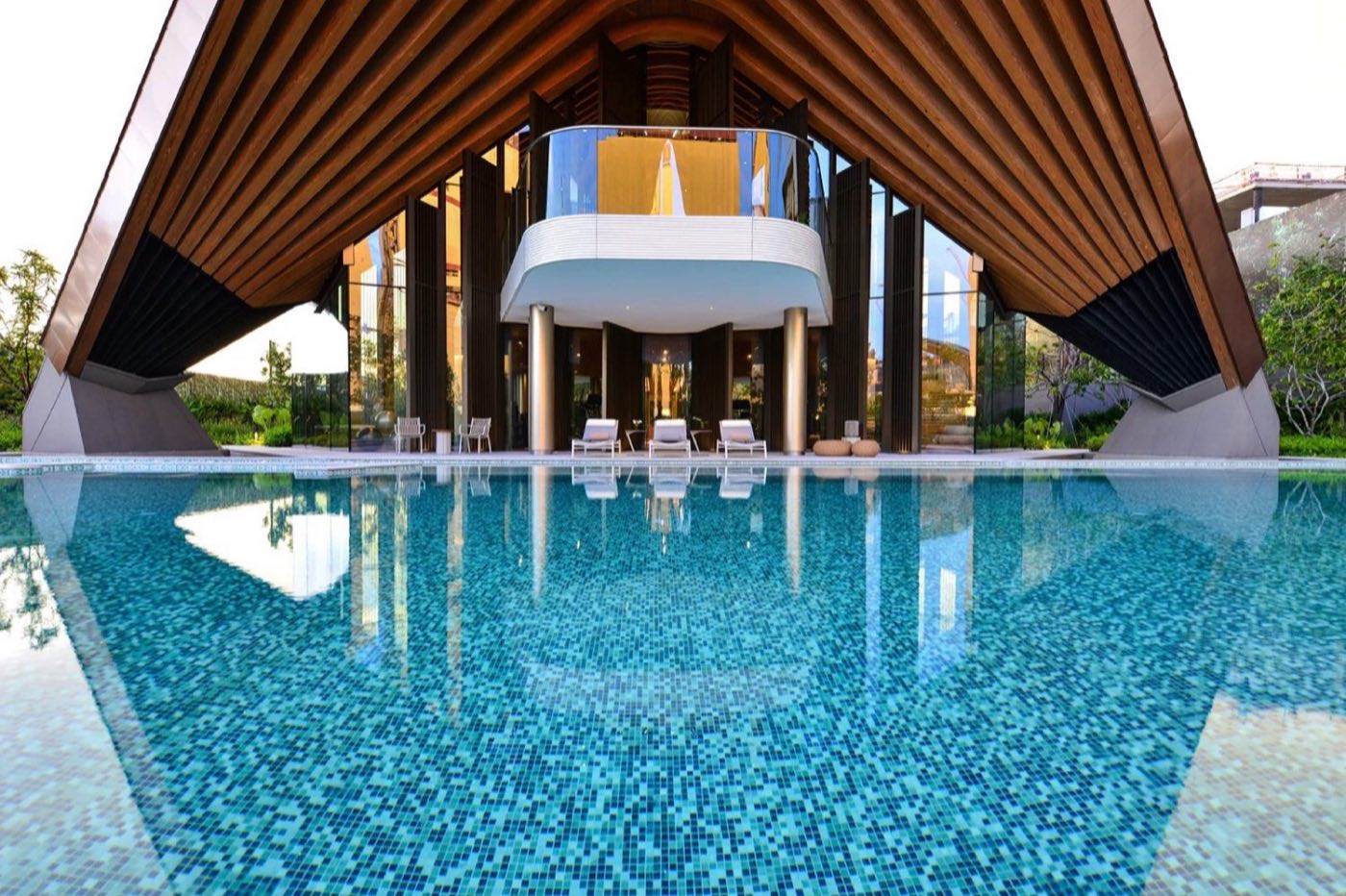 The Mulberry Reserve Club pool and pavilion at Mulberry Grove Villas, The Forestias, Bang Na, Bangkok
