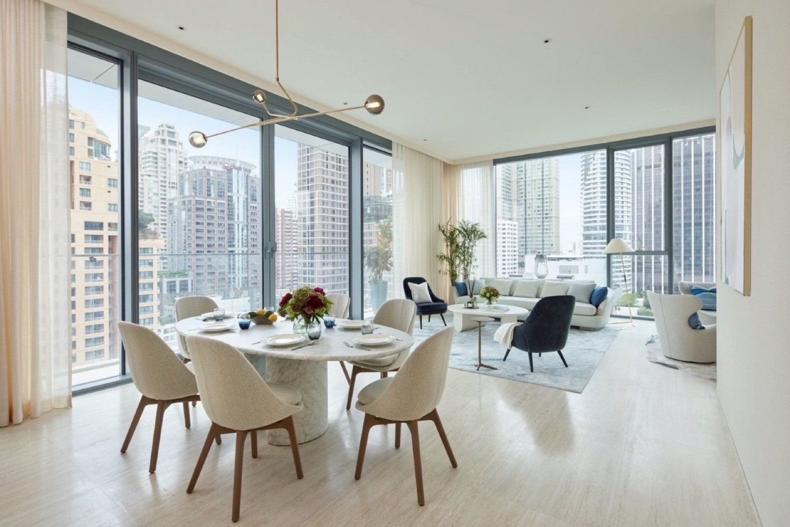 Dining lounge — a residence at Scope Langsuan on Langsuan Road, Bangkok