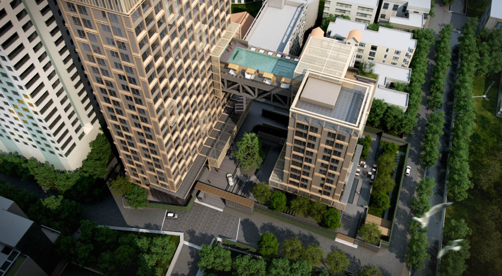 Sindhorn Residence Langsuan tower exterior in the Langsuan and Lumphini area of Bangkok