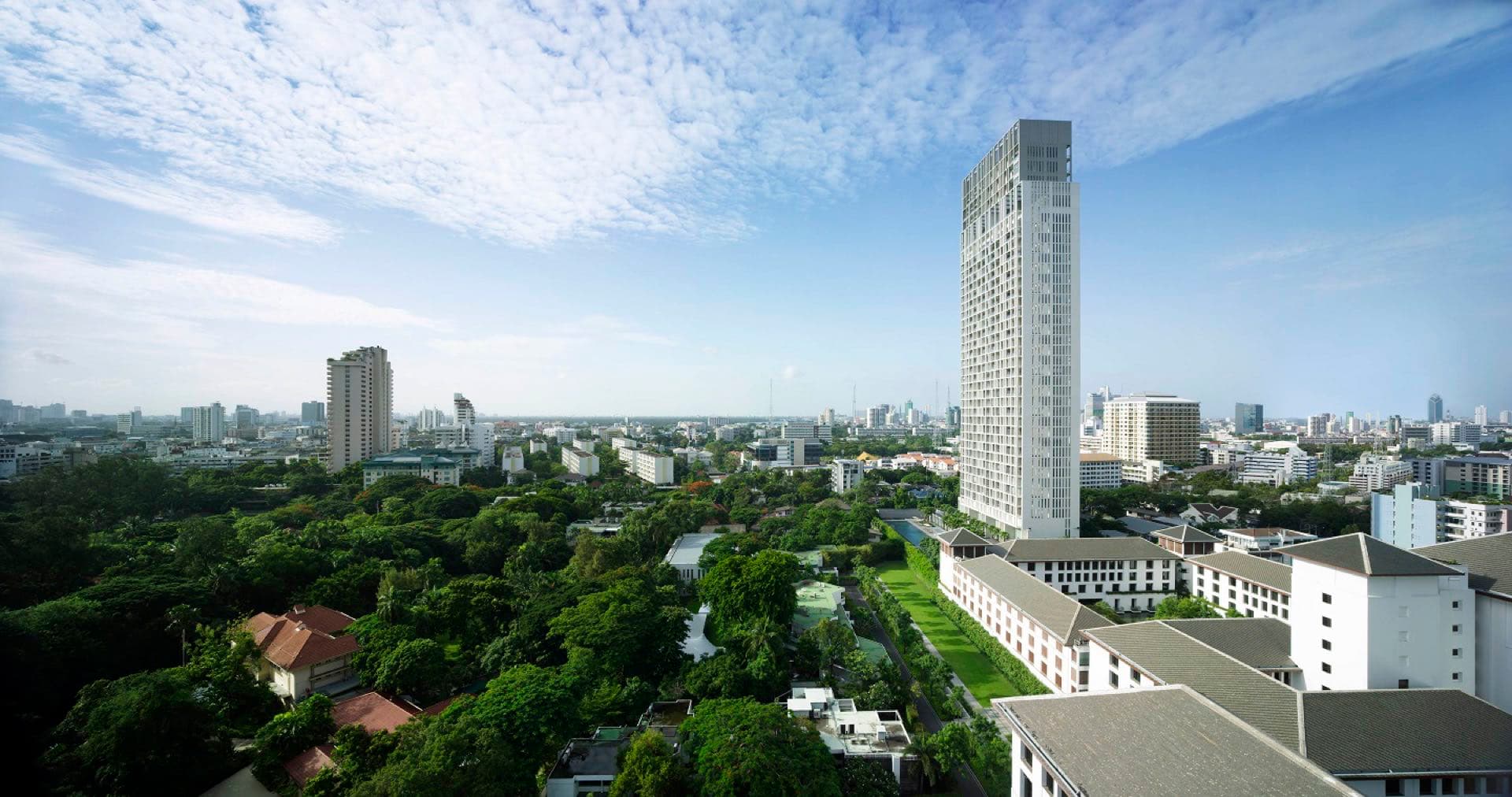 The Sukhothai Residences 鳥瞰,位於 South Sathorn Road,緊貼 The Sukhothai Bangkok 酒店